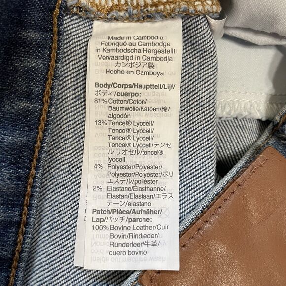 Madewell Jeans Women’s 27 Blue Medium Wash 9” Mid-Rise Skinny Crop Button Fly - Picture 9 of 11